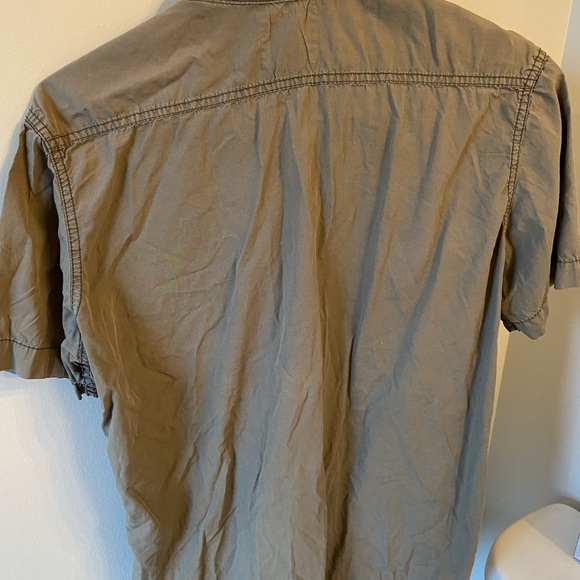 Army Green Mens Shirt - Picture 2 of 3